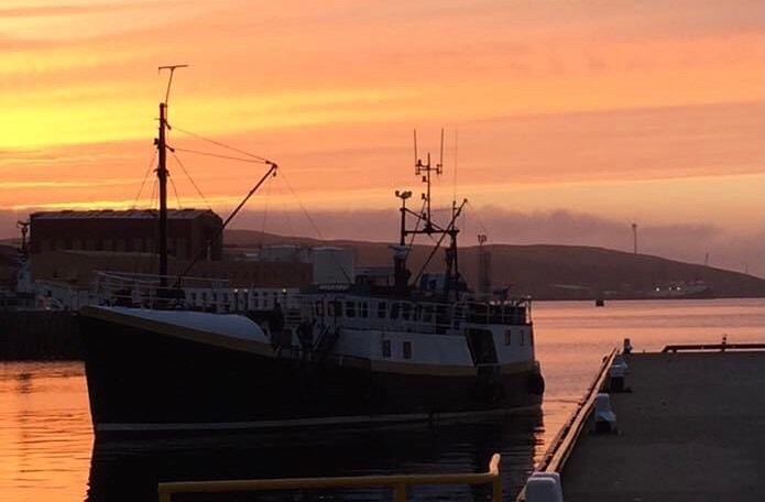 The Honeydew charter boat pulling in at her home port