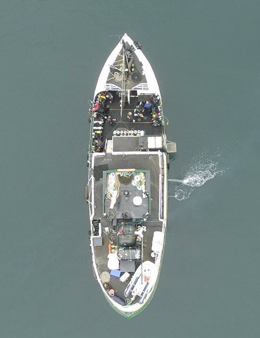 A schematic of the Honeydew charter boat